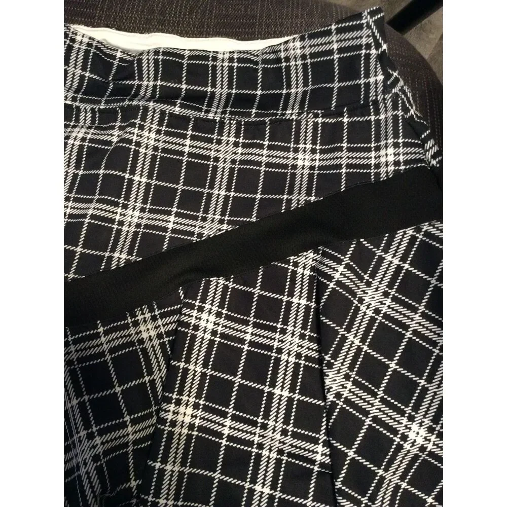 Black White Check Skort Pickle ball Tennis Golf Size Small S